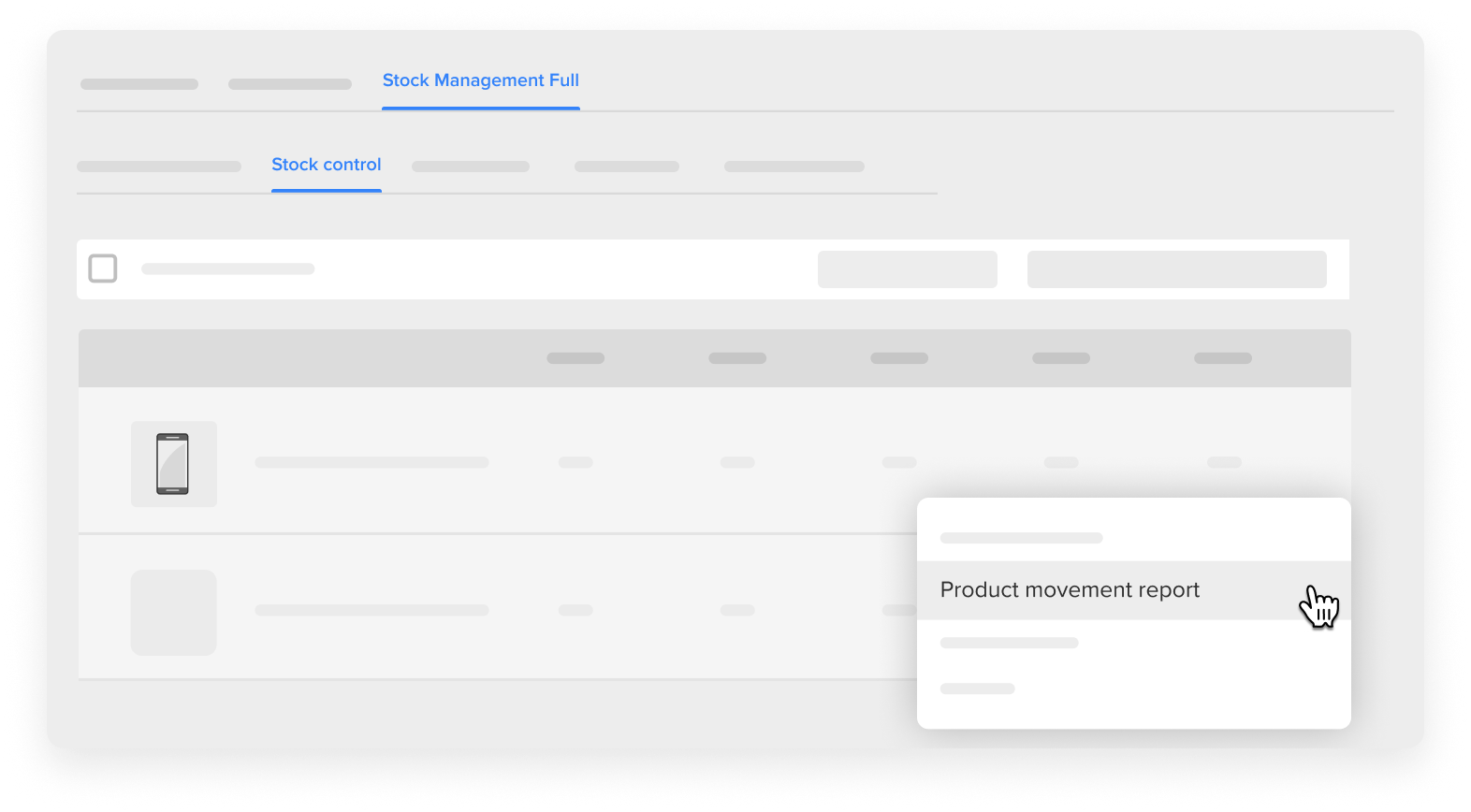 product movement report image